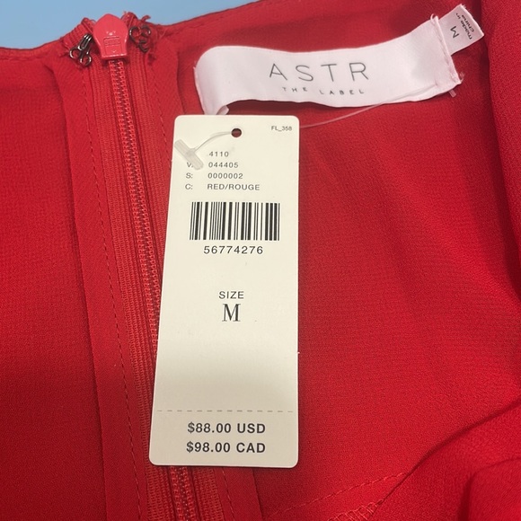 Anthropologie ASTR the Label Red Tina Tie-Waist Satin Cami Medium NWT - Picture 8 of 12